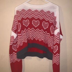 Red hearts sweater